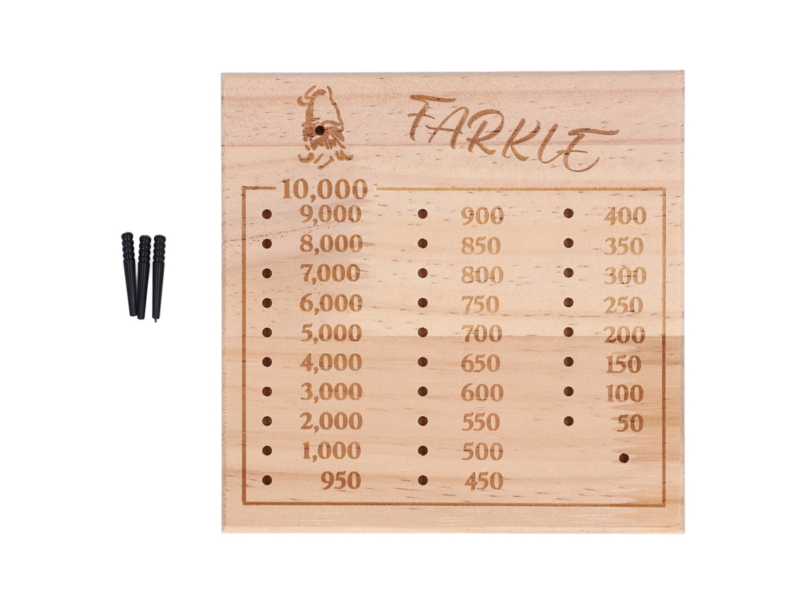 Bandeja De Madera Para Dados Farkle Para Juego Clásico Con Mejora De Habilidades Matemáticas, 15 Cm.