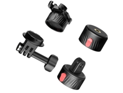 Base de montaje de liberación rápida con adaptador magnético para cámaras de acción y accesorios.