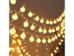 Guirnalda De Luces Esféricas, 6 Metros, 40 Led, Funciona Con Pilas, Resistente Al Agua, Decoración Navideña, Para Uso Interior Y Exterior.