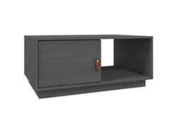 Mesa de Centro de Apoyo 80X80X35,5 Cm Madera de Pino Maciza Gris