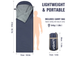 Saco De Dormir Ligero Para Adultos Con Bolsa De Transporte, Ideal Para Acampar, Hacer Senderismo, Excursionismo Y Actividades Al Aire Libre.