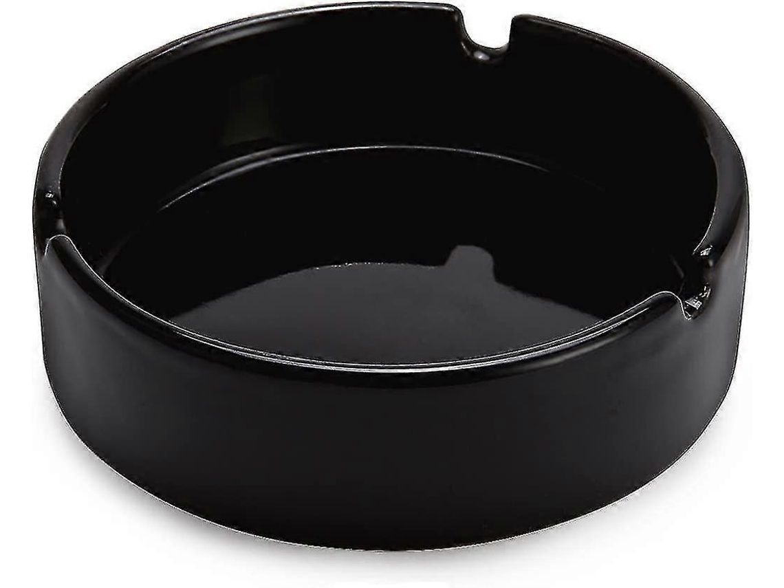 Cenicero unisex de cerámica negra mate, para uso interior y exterior, para decoración del hogar y la oficina.