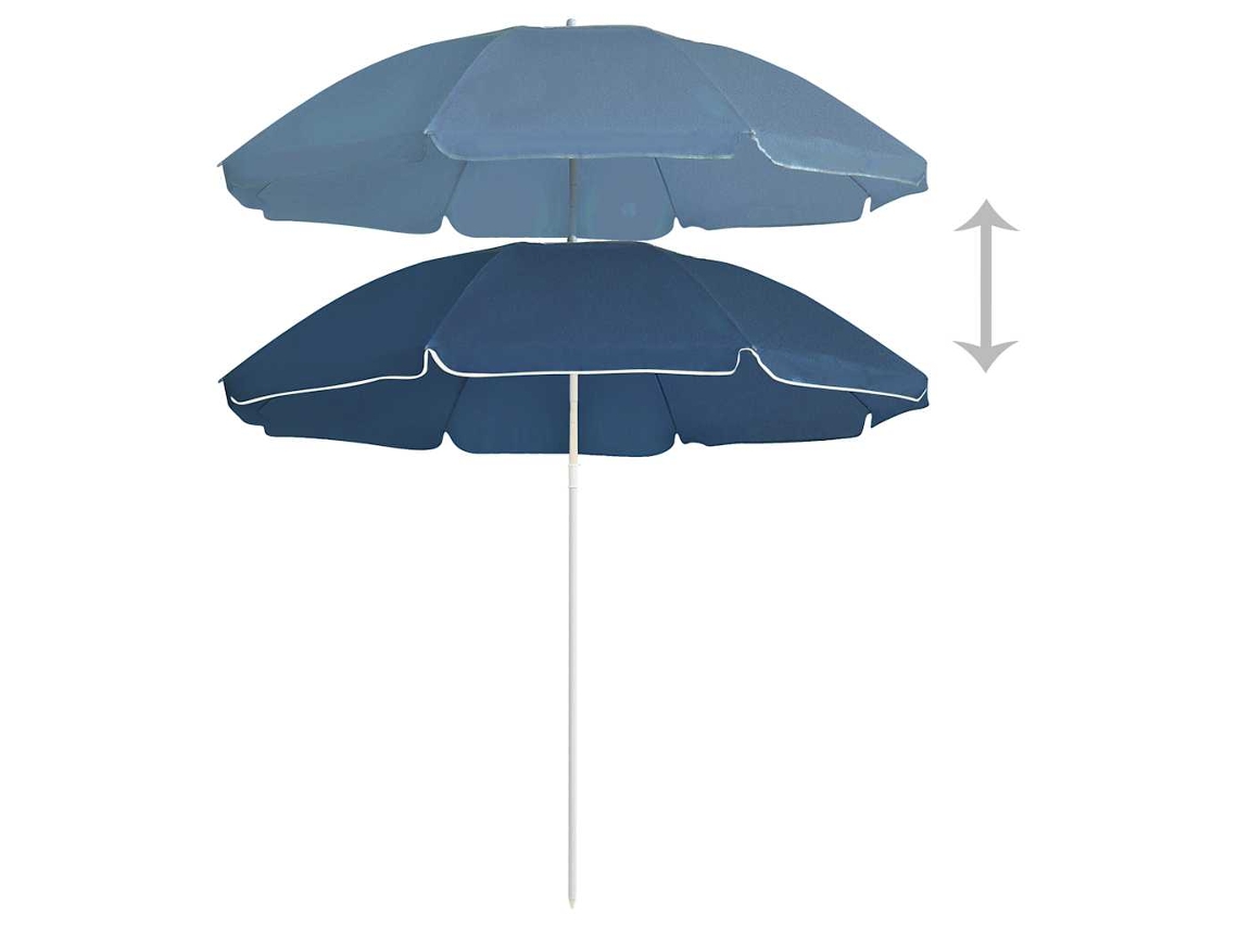 Maison Exclusive - Sombrilla De Jardín Con Palo De Acero Azul 180 Cm