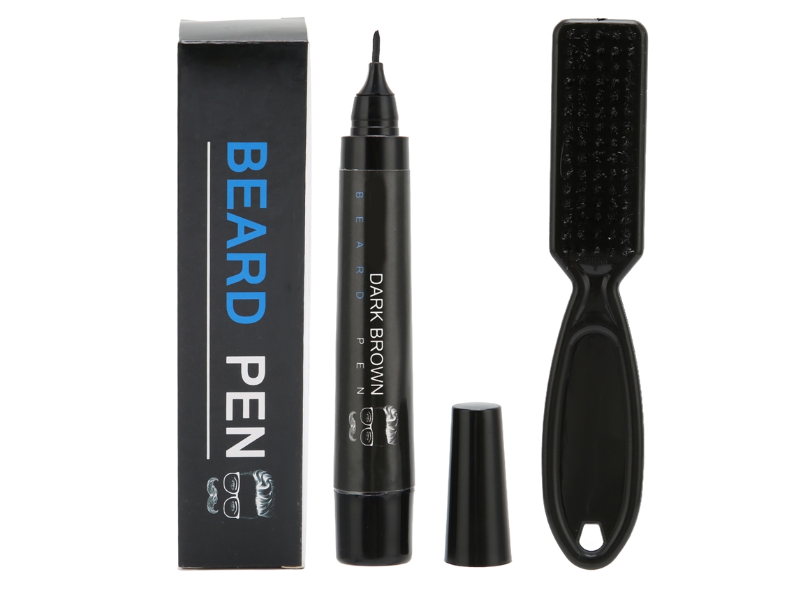 Set De Lápiz Para Barba Con 4 Puntas - Largo Duración, Resistente Al Sudor Y Agua, Aplicación Rápida