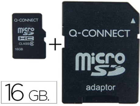 Kf16012 :Memoria Q-Connect Flash Micro SD Clase 6 con Adaptador 16Gb Precio Uni. Venta múltiplos 1