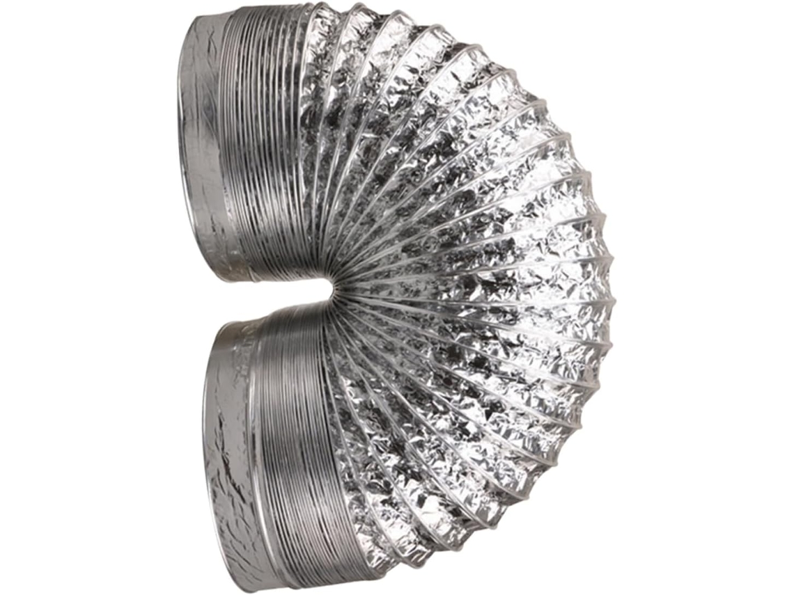 Manguera De Ventilación Flexible De Aluminio Plateado, Tubo Termorretráctil Doble.