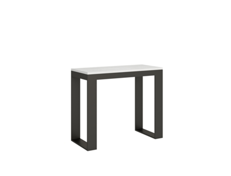 Consolas Tecno Evolution Small Extensible hasta 196 cm ITAMOBY (90 x 40 x 77 cm - Paneles de Melamina - Fresno Blanco)