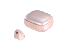 Auriculares inalámbricos con clip, conducción ósea, sonido envolvente HiFi, Bluetooth estampado, rosa
