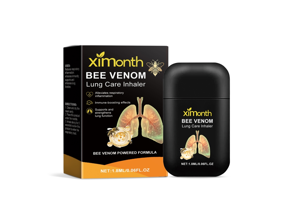 Inhalador calmante para respirar después de una picadura de abeja.