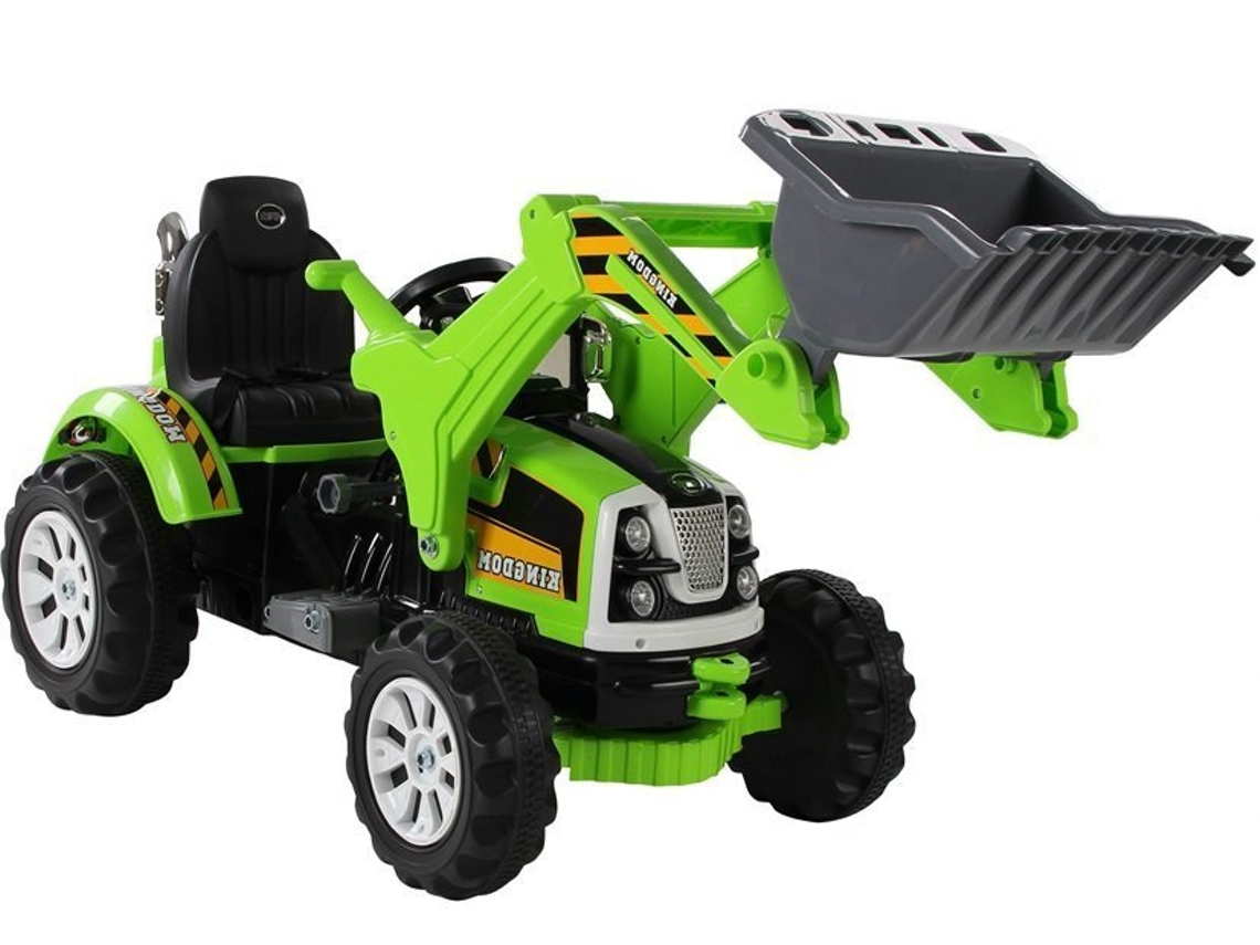 Tractor eléctrico B.active con excavadora de cangilones verdes
