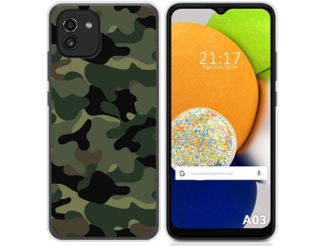 Carcasa para Samsung Galaxy A03 TUMUNDOSMARTPHONE Dibujos Camuflaje Multicolor