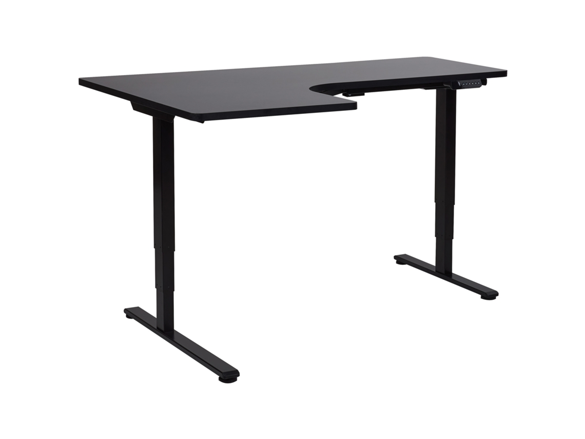 Escritorio para usar de pie o sentado BELIANI Destines de Tablero de fibra Negro 160x109x125