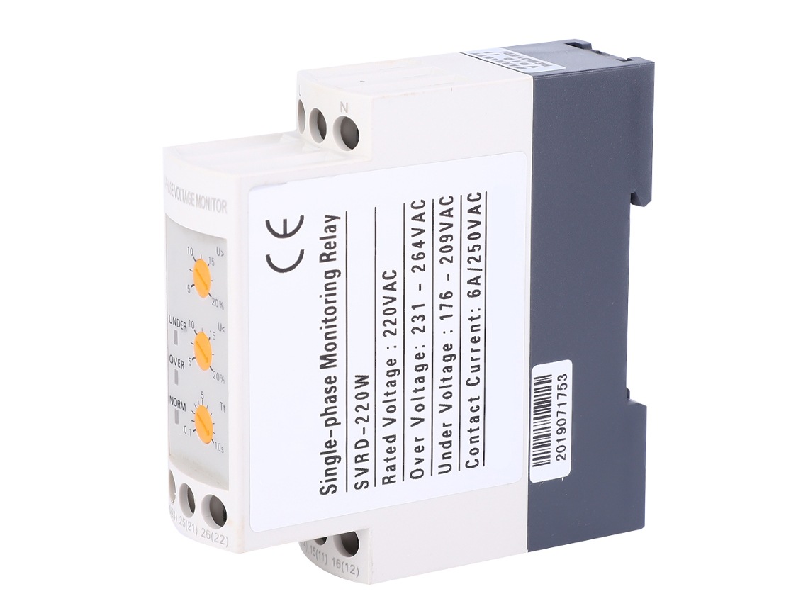 Protector De Sobretensión Y Baja Tensión Ajustable Svr-220w Relé De Potencia Monofásico 220vac