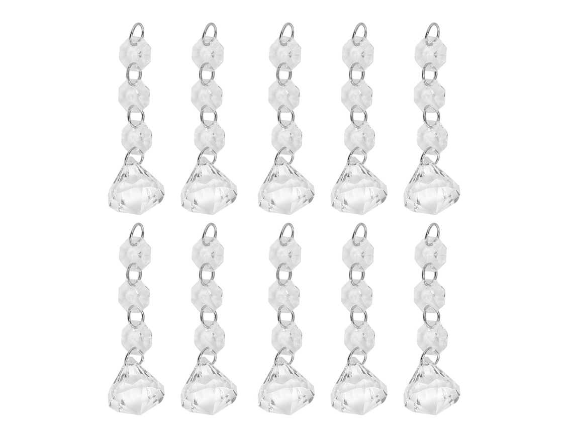 10 Colgantes De Diamante Acrílicos Para Decoración De Lámparas De Araña Y Accesorios Para Lámparas Colgantes