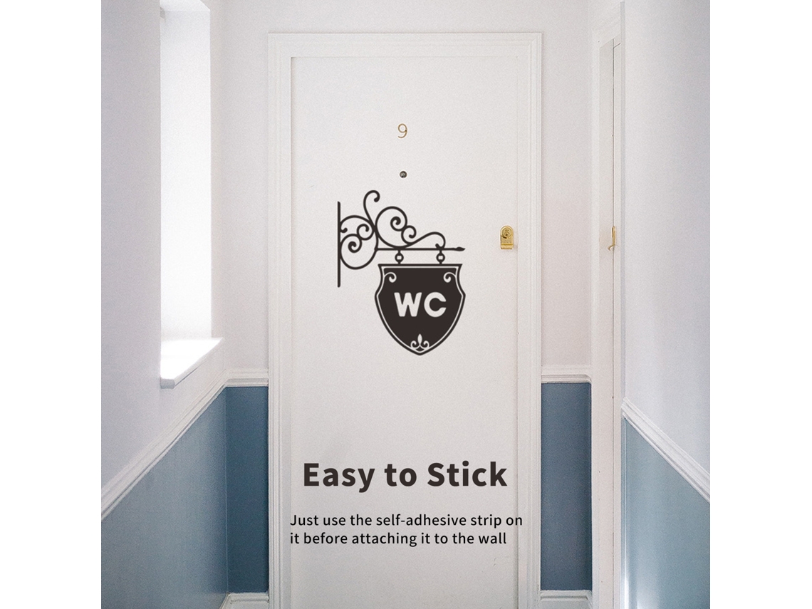 2026 Adhesivos decorativos de vinilo autoadhesivos y removibles para puertas de baño