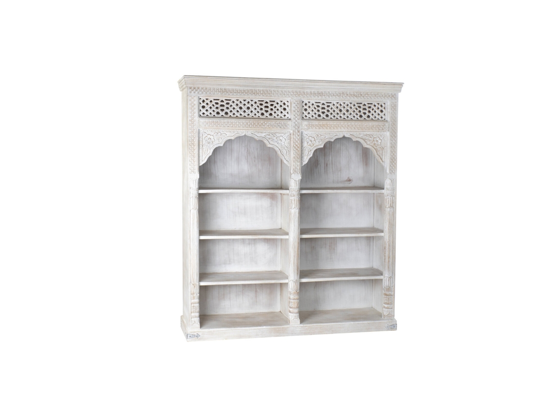 Estanteria Mango Mdf Tallado Blanco 180x40x200cm