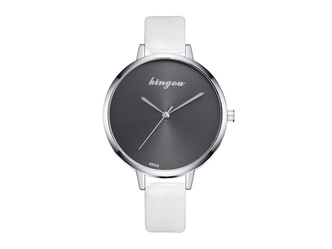 Reloj De Pulsera Analógico De Cuarzo Redondo Zhoulianfa Fashion Para Hombre Y Mujer, Blanco.