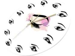 Reloj De Pared Decorativo Para Pestañas Y Cejas, 30 Cm, Plástico Resistente, Diseño Moderno, Salón De Belleza.