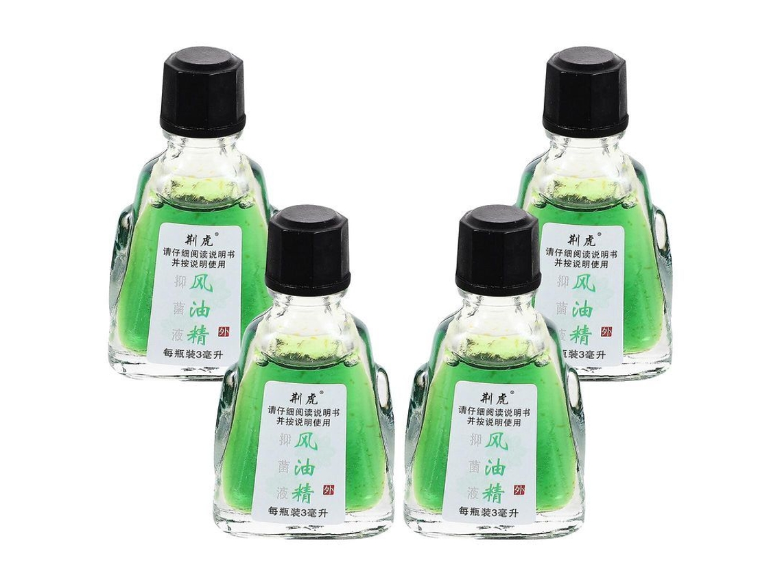 Fasst-4pcs Bálsamo Esencial Chino Aceite Medicinal Alivio Picaduras Mosquitos Verano Viajes Dolores Articulares Colds