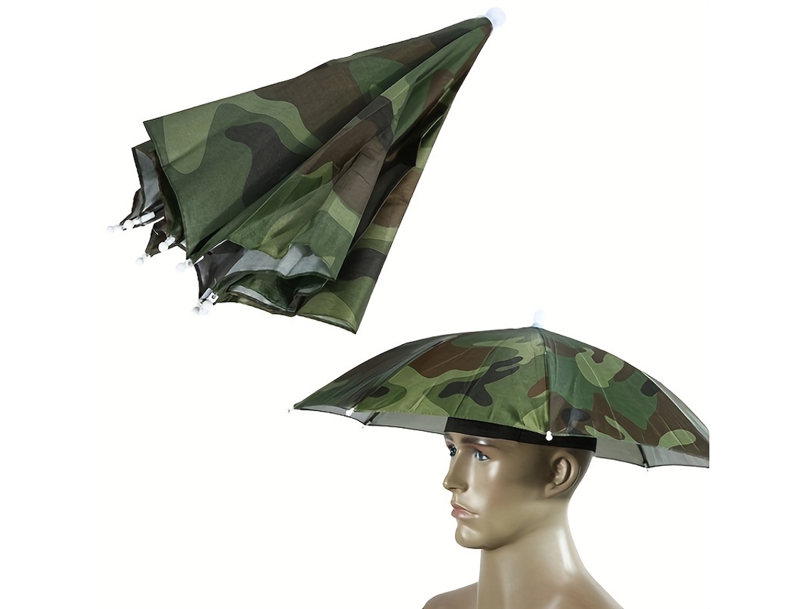 Sombrero Tipo Paraguas Ajustable Cuenta Con Una Banda Elástica. Es Ideal Para Actividades Al Aire Libre O Senderismo, Y También Perfecto Par