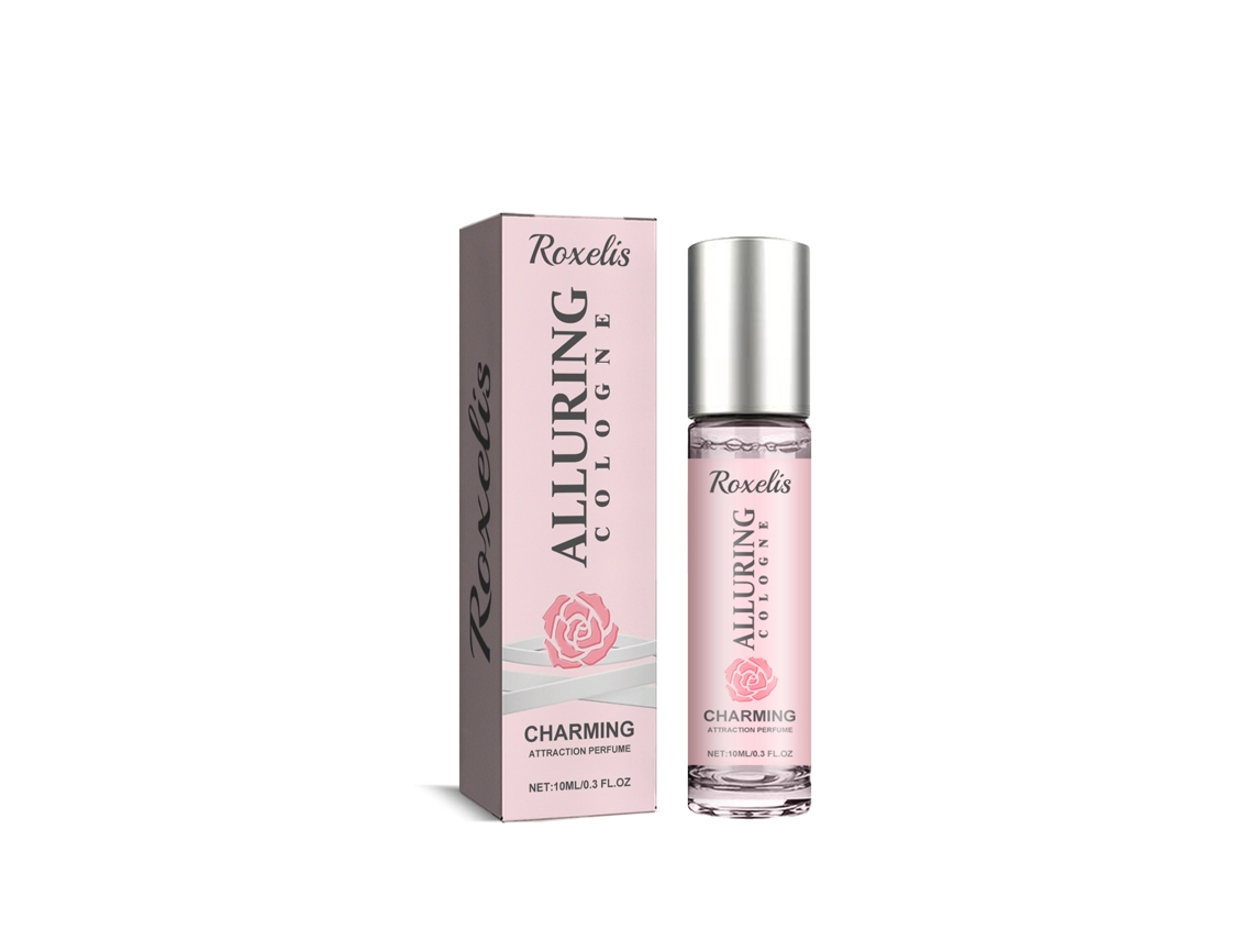 Perfume roll-on con feromonas, aroma intenso y atractivo.