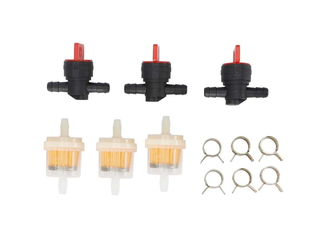 Kit Válvula De Cierre Filtro De Gas Carburetor Pinza Para Cortacésped Cortadora De Jardín G1/4