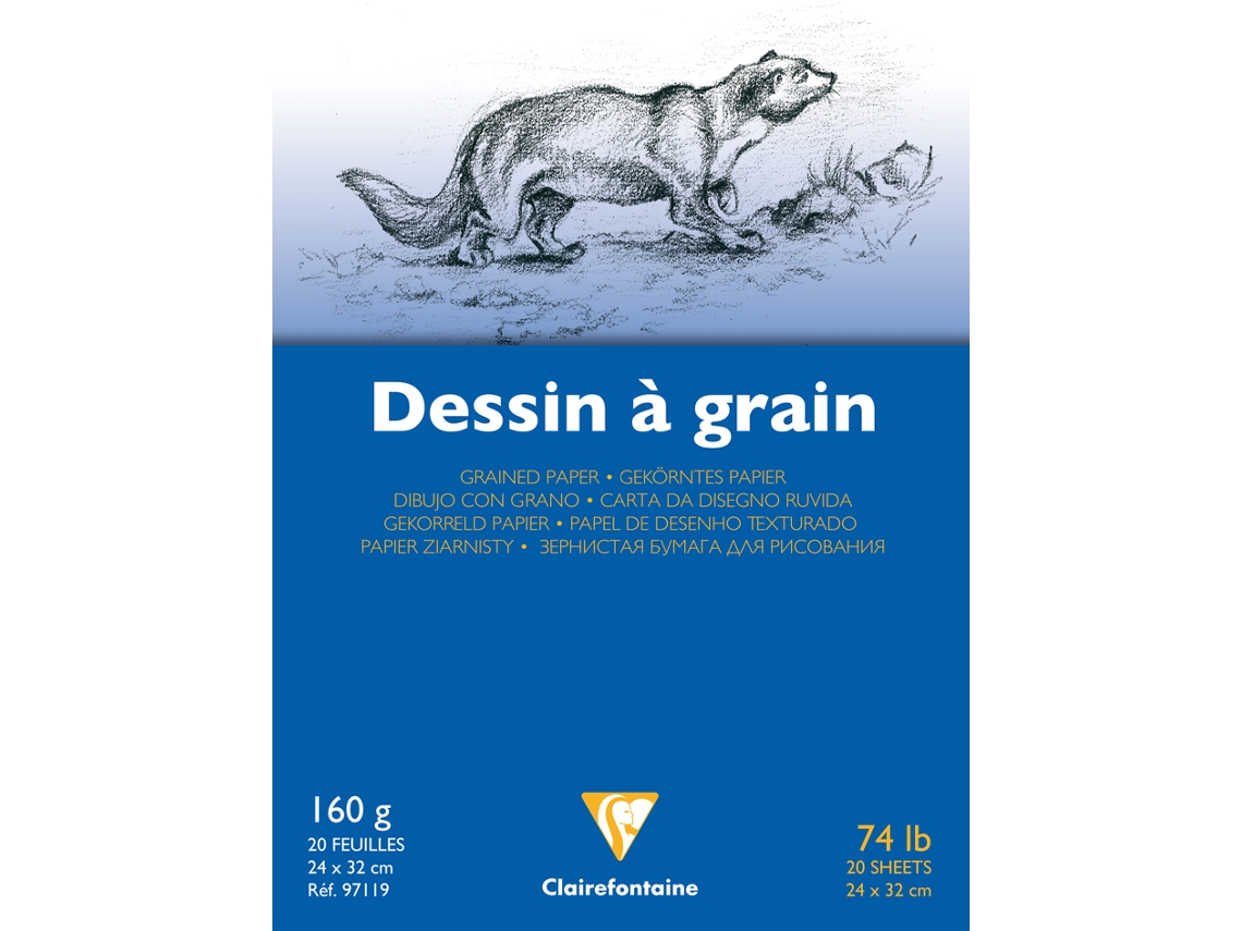 Bloc de Papel de Dibujo CLAIREFONTAINE A Grano 240 X 320 Mm