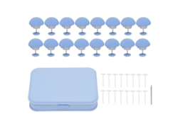16 Clips Azules Con Forma De Hongo Para Sujetar Sábanas Y Edredones - Seguros Y Decorativos