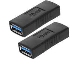 Adaptador USB hembra a hembra (2 unidades) para expansión, ideal para cargar computadoras y accesorios de oficina. Adaptador USB hembra Gokoco.