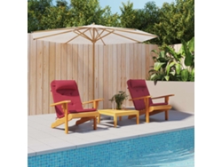 Cojines Para Silla Adirondack 2 Uds Tela Oxford Rojo Tinto
