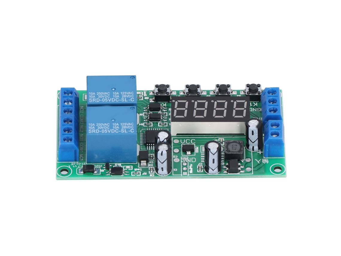 Módulo De Relé De Retardo De 2 Canales Yf-7 De 7-30 V Cc Con Función De Memoria Y 32 Funciones.