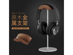 Soporte Para Auriculares De Aleación De Aluminio Y Madera Maciza, Exhibición Creativa, Almacenamiento Universal 1,2,3