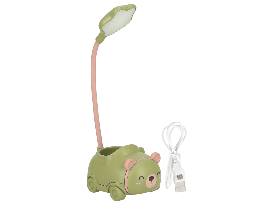 2026-lámpara De Escritorio Led Plegable Ajuste 360° Protección Ocular Luz De Lectura Con Carga Usb Verde