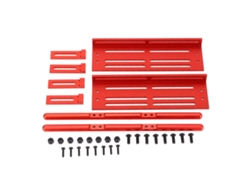 Pedales Ajustables Para Coche Rc, Placa Lateral Anticolisión, Accesorios Para Scx10 1/8 1/10 Crawler Rojo