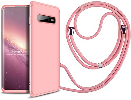 Funda Samsung S10 Slim Armor 360º con Collar Rosa