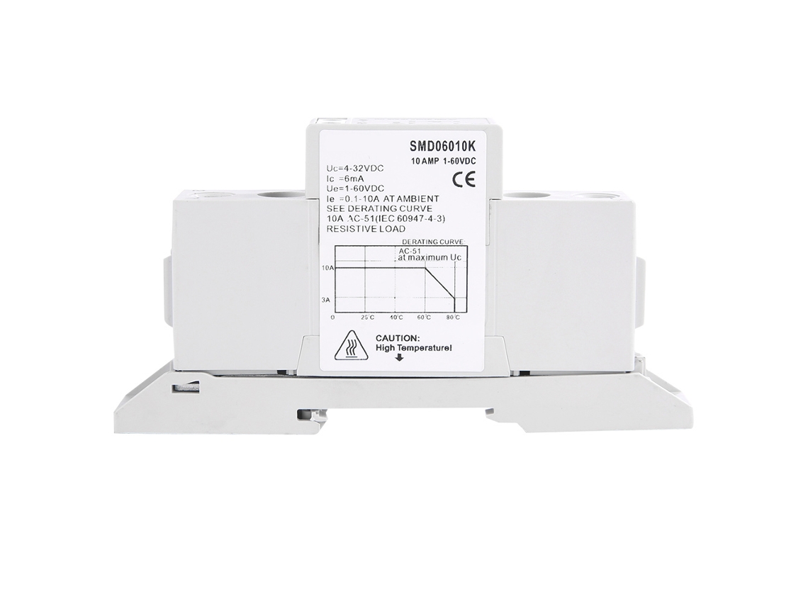 Módulo De Relé De Estado Sólido Inteligente 10a Dc 1-60vdc Rail Din Con Base Delgado
