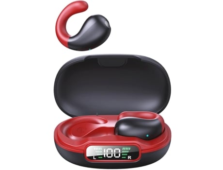 Auriculares inalámbricos de oreja abierta Auriculares Bluetooth de conducción ósea Auriculares (rojo) BISBISOUS