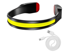 Linterna frontal recargable, linterna frontal USB Chrono Lantern-0011, 400 lúmenes, 3 modos, linterna frontal LED COB ajustable (negro) YIZHOOD