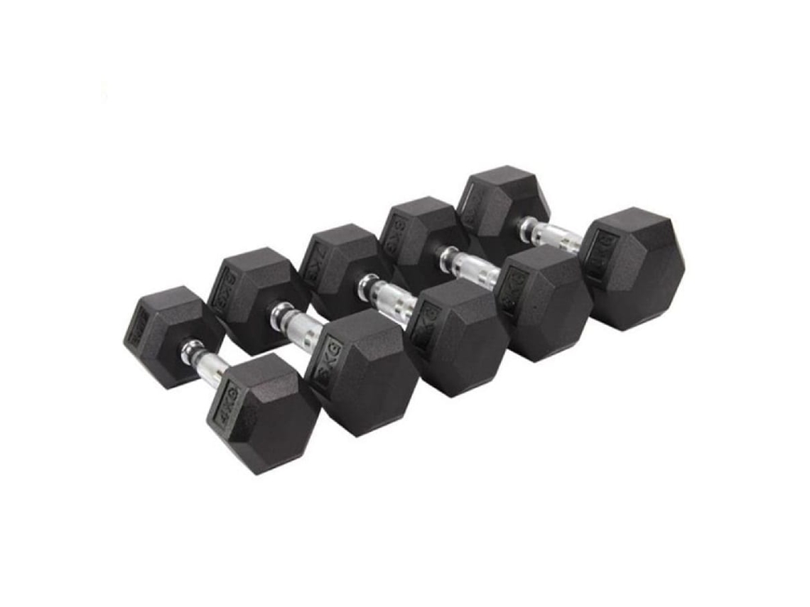 Juego de mancuernas hexagonales VIOK para entrenamiento cruzado de 2,5 kg a 20 kg