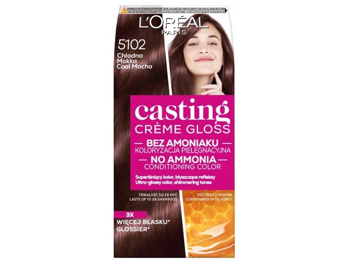 Loreal Casting Gloss Tinte Capilar 5102 Mocha Frío, 48 Ml 72 Ml 60 Ml