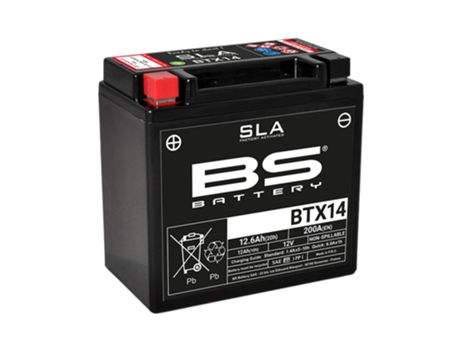 Batería de moto BS Battery SLA BTX14 - C (10Hr) - C (20Hr)