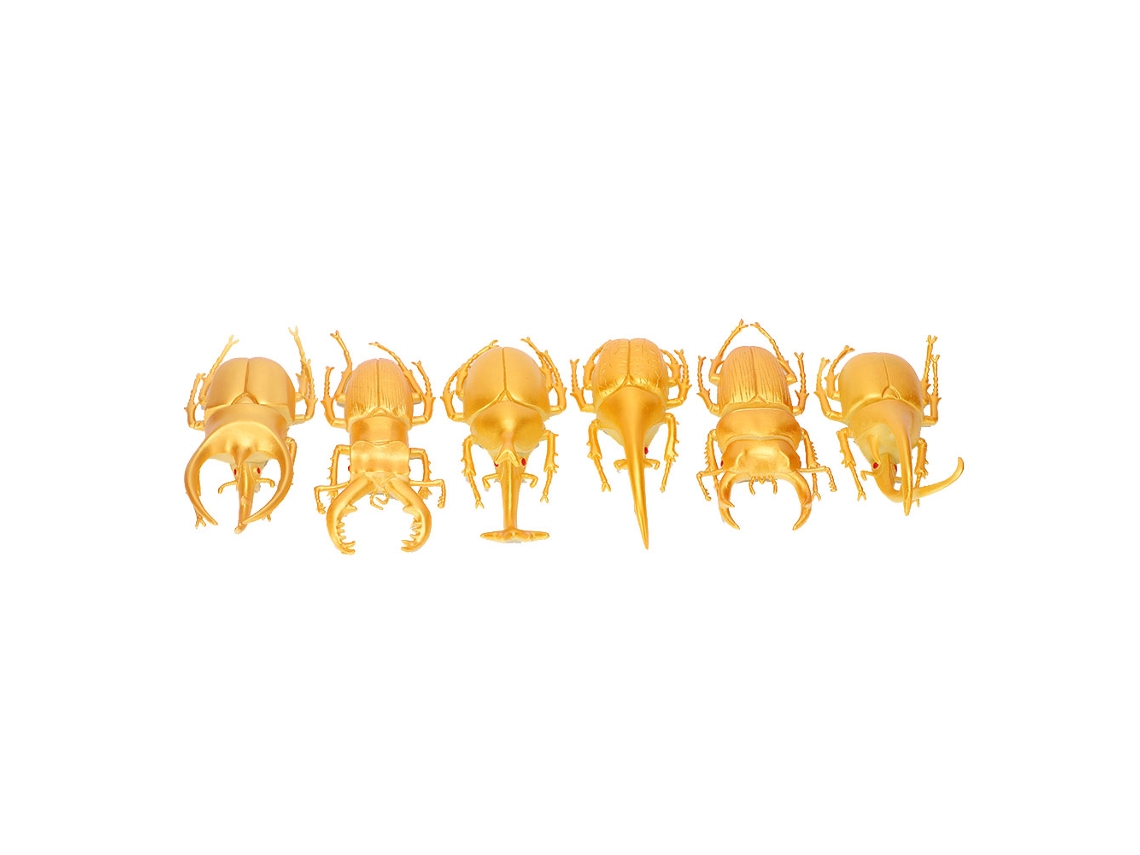 Mali 6 peças Simulação de Beijo Modelo PVC Atóxico Brinquedo Adereços Halloween Dourado