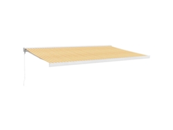 Maison Exclusive - Toldo Retráctil Aluminio Y Tela Amarillo Y Blanco 5x3 M