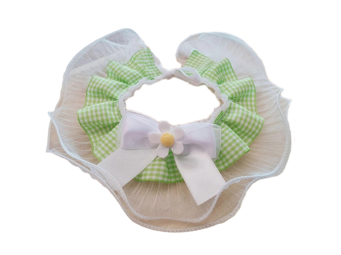 Collares para perros y gatos, collar con solapa de encaje, bufanda para perros y gatos, collar con babero, correa para el cuello, accesorios para gatitos y rizos