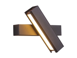 2026-lámpara De Pared Estilo Simple Decorativa Con Rotación 350° Luz Blanca Negra Para Decoración De Hogar Dormitorio Habitación