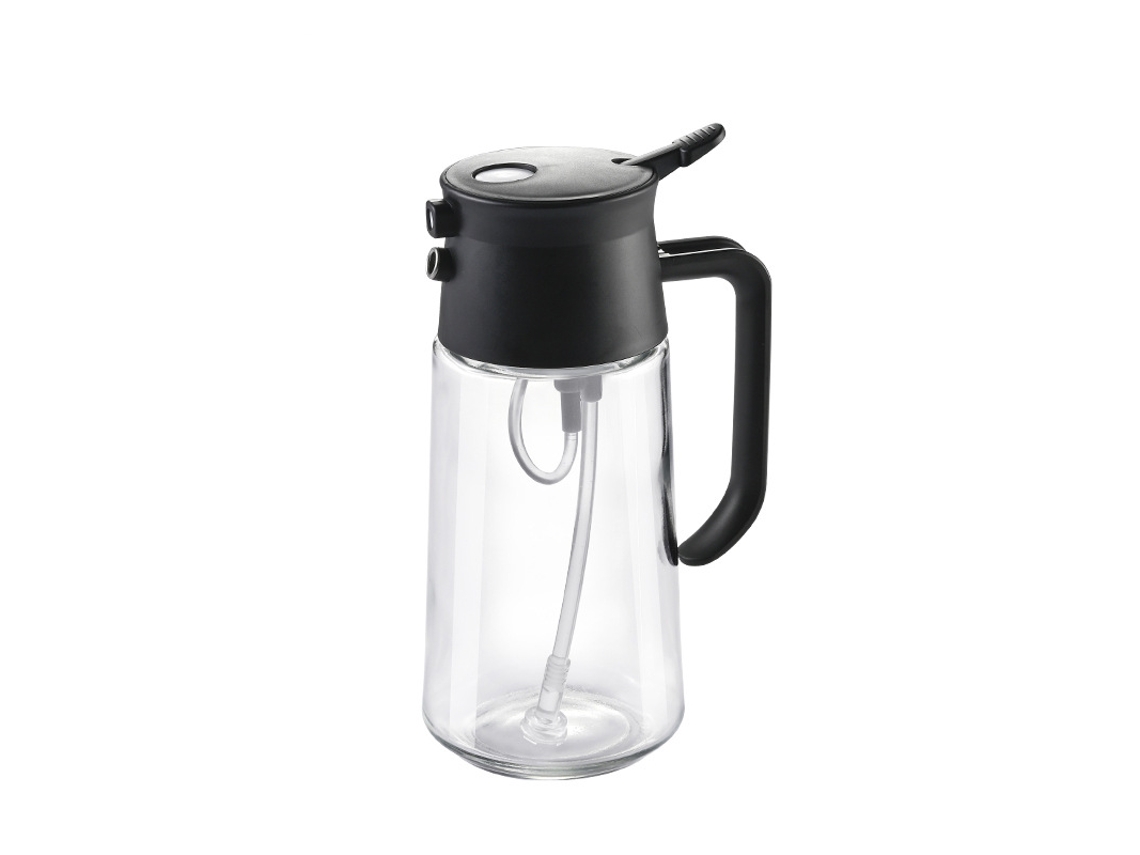 Pulverizador de aceite de cocina, 2 en 1, 470 ml, color negro Tommy01 (16 oz)
