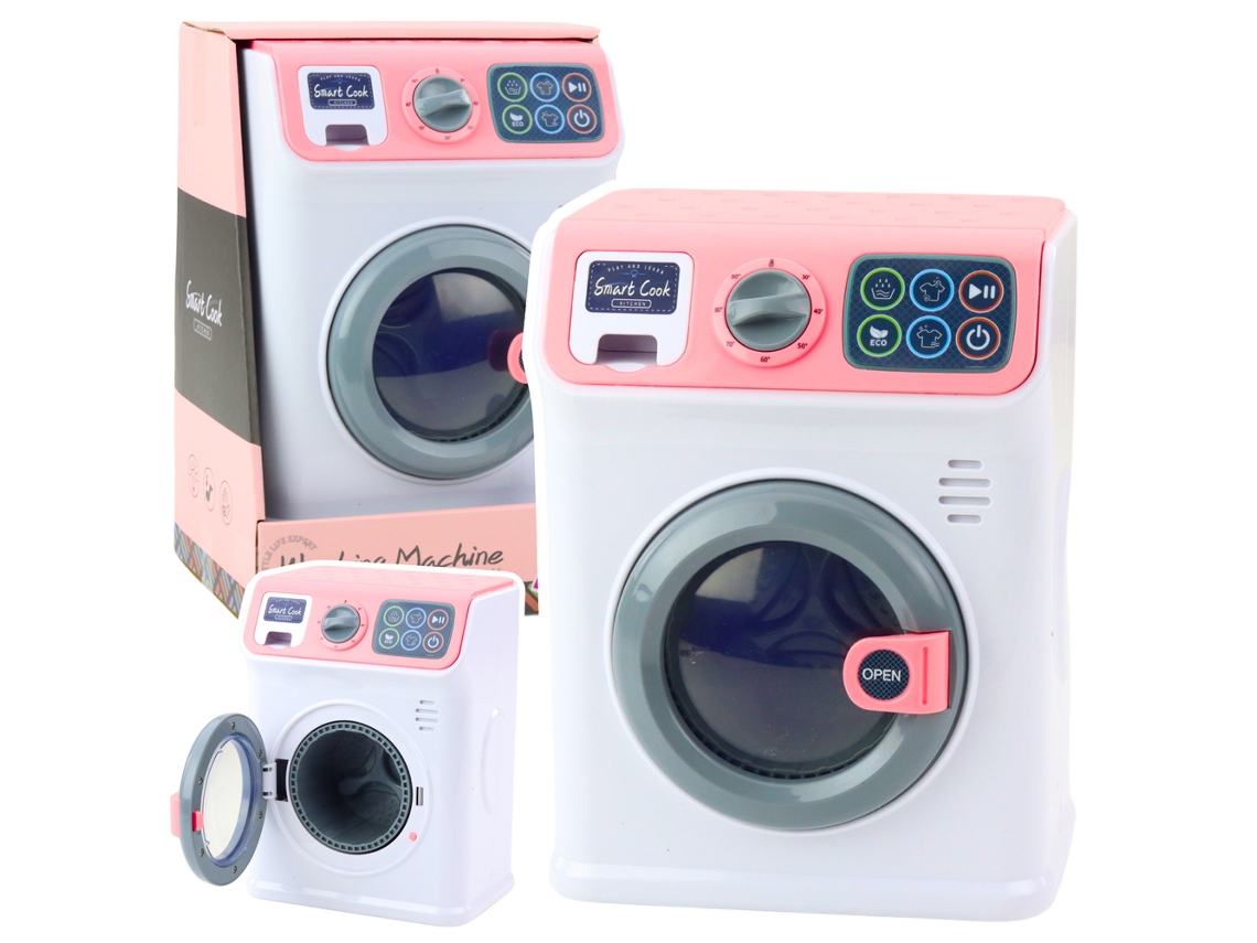 Lavadora Infantil con Tambor Giratorio y Luces con Sonidos Blanca y Rosa B.active