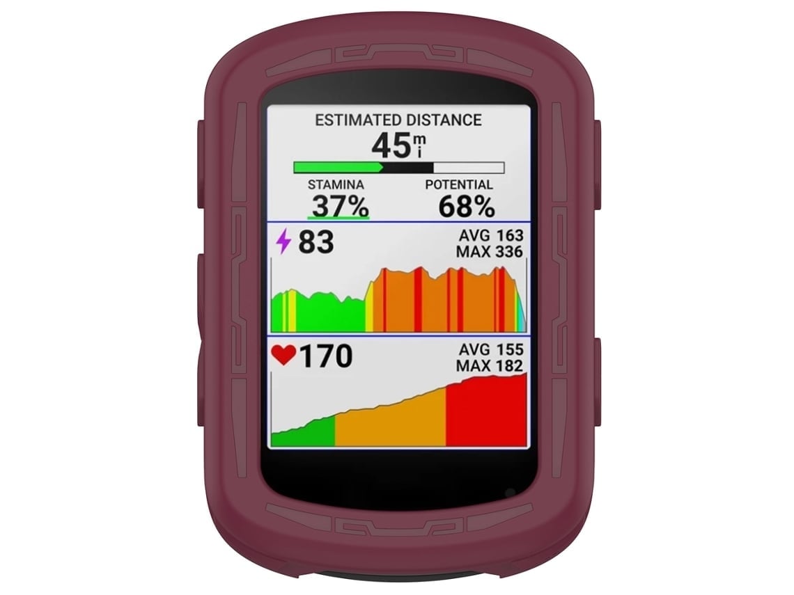 Capa De Silicone Dedicada Ao Cronômetro Garmin Edge 840 / Edge 540 (vermelho-vino)*