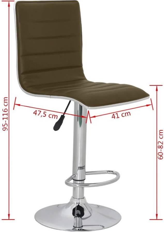 Vidaxl Taburete De bar respaldo alto cuero juego 2muebles conjunto 2 artificial cocina unidades