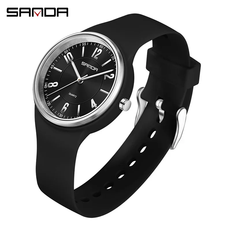 Reloj De Cuarzo Elegante, Unisex, Diseño Sencillo, Esfera Grande, Resistente Al Agua, Ligero, Pantalla Luminosa.